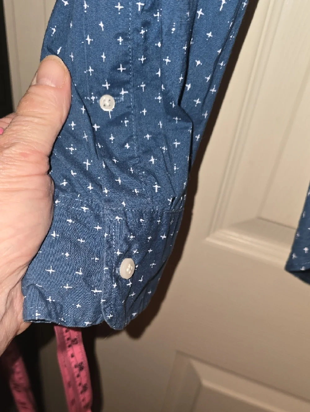 J. Crew Navy Blue‎ Dot Print Button-Down Shirt